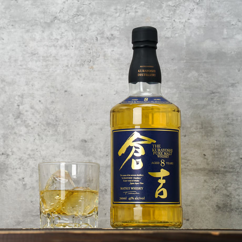 マツイピュアモルトウイスキー「倉吉 8年」8年間の歳月をかけ熟成したウイスキーは、短期熟成では得られない独特のコクと深みをもたらします。