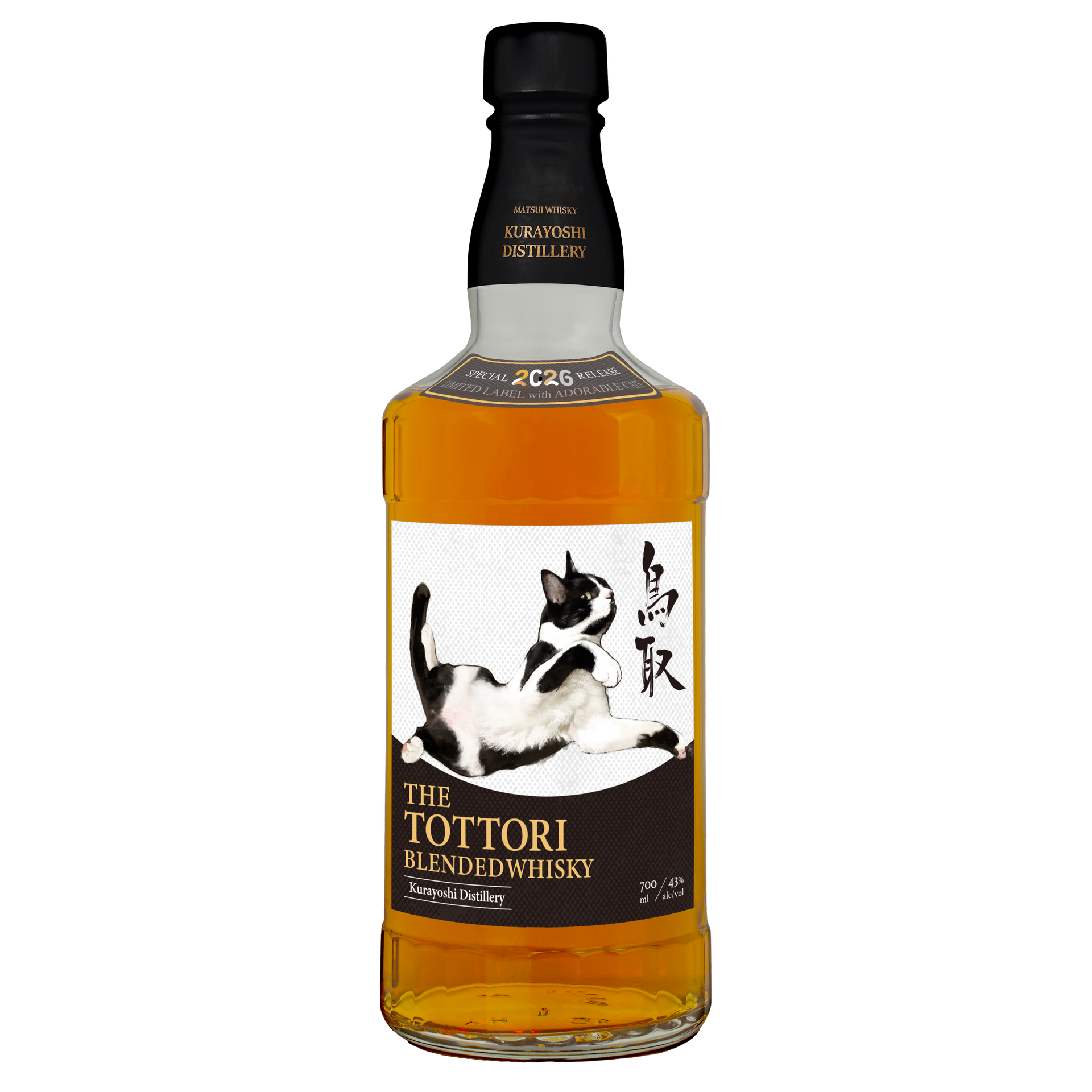 鳥取バーボンバレル 猫ラベル 2026年限定｜マツイウイスキー