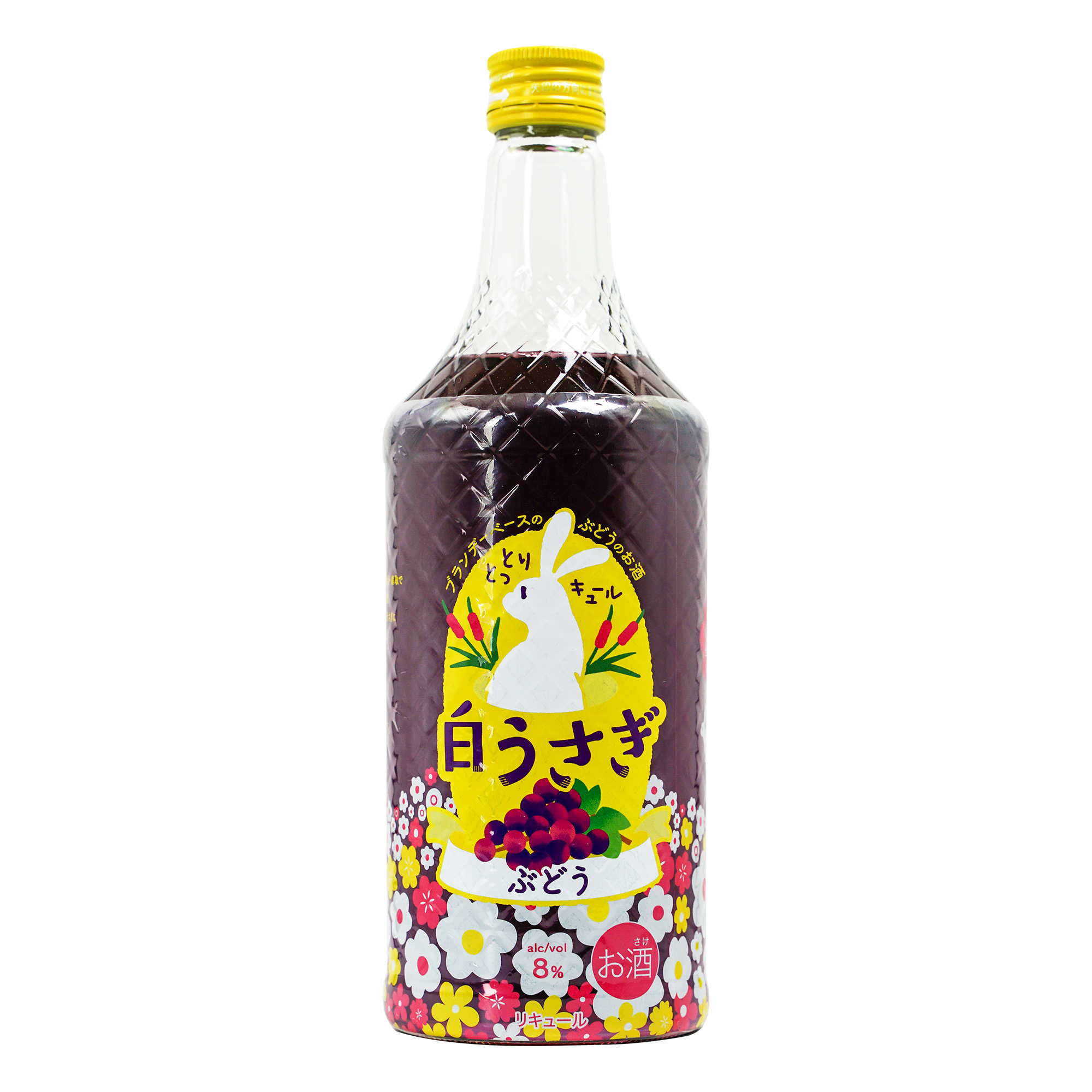 「白うさぎぶどう」700ml。イタリア産ぶどうを使ったフルーツリキュール。ブランデーベースでアルコール分8%。
